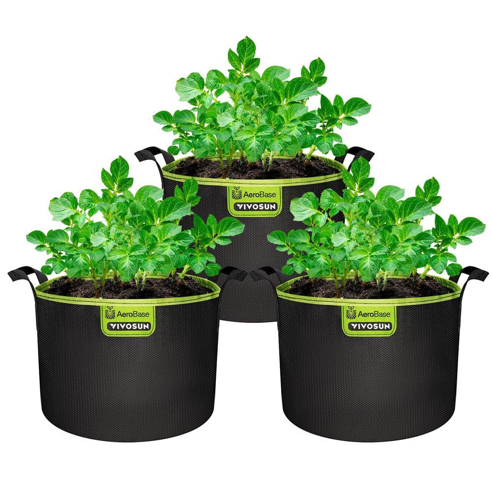5-Gallon Durable Mesh Fabric AeroBase Grow Bag with Breathable Base and Handles (3-Pack) price history on PriceWatchPro