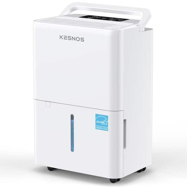 KESNOS 30 pt. 2,000 sq. ft. Energy Star Dehumidifier with Bucket for Wetroom, Basement and Garage with Auto Defrost in White