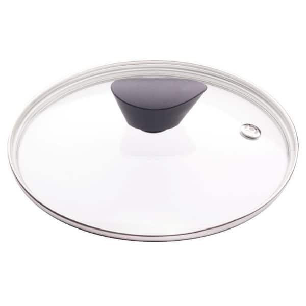 12,8-inch Stainless Steel Wok Lid with Tempered Glass Insert