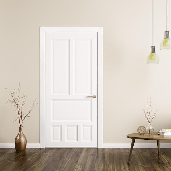 WM412 3/4 in. D x 3-1/2 in. W x 86 in. L White Prefinished Wood Finger Jointed Door Casing Set (6-Pack)