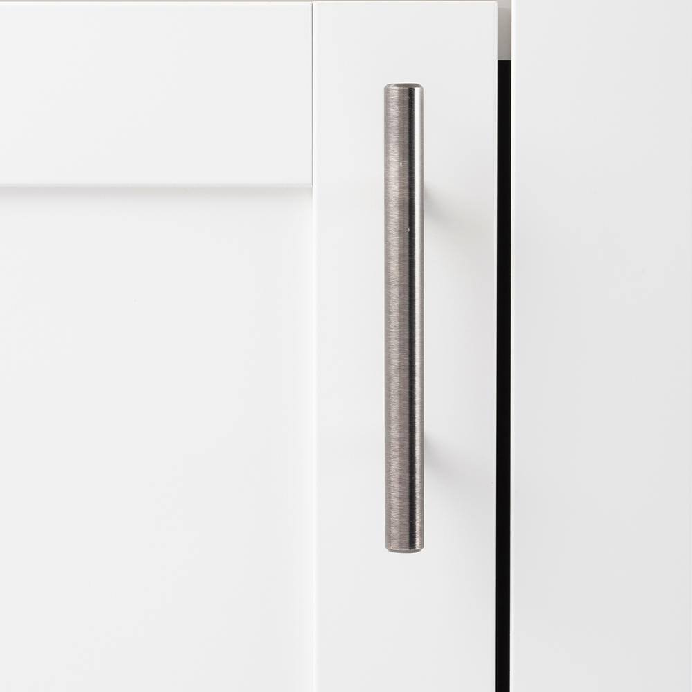 Brushed Black Nickel Modern Bar Cabinet Pulls with Mounting Hardware