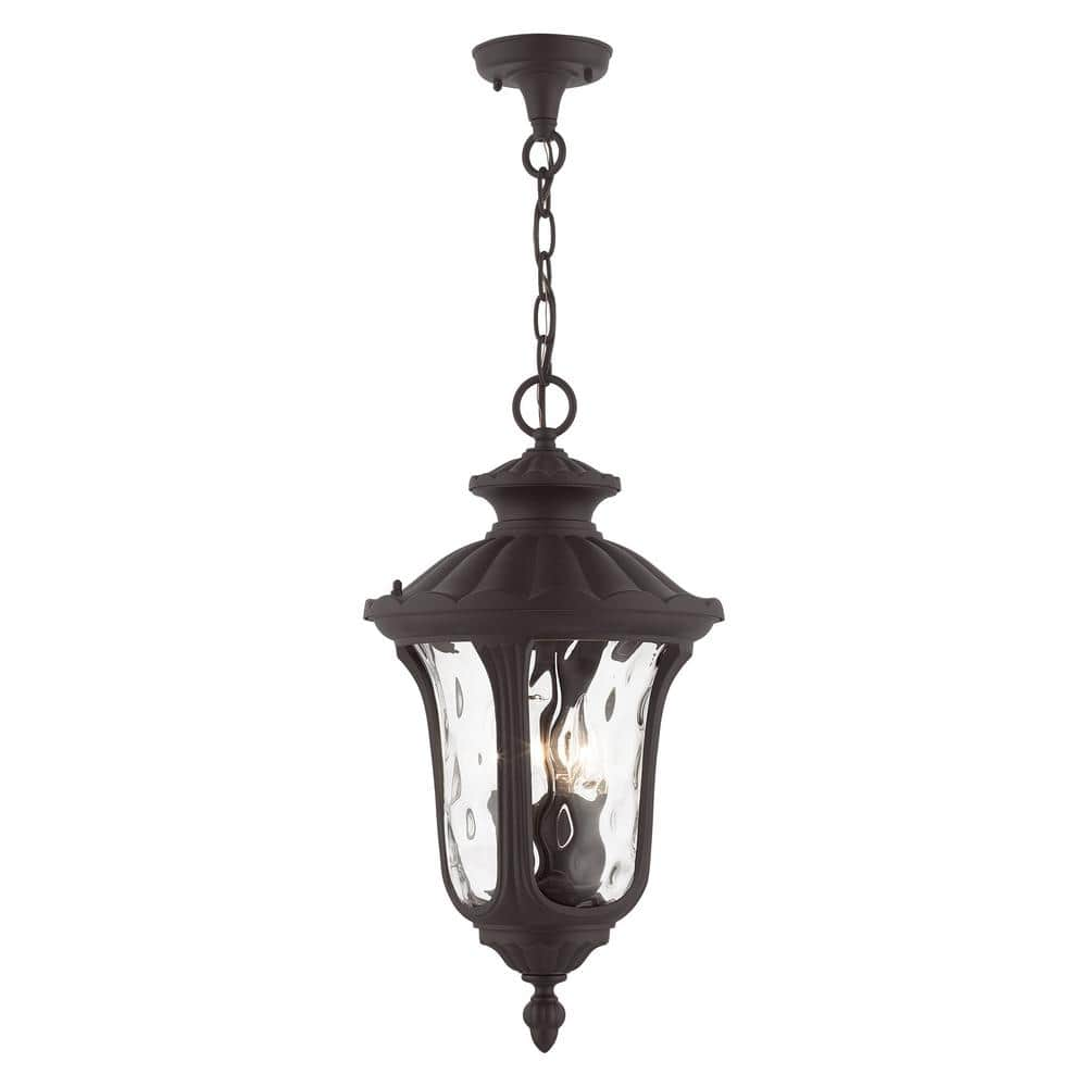 Livex Lighting Oxford 3 Light Bronze Outdoor Pendant Lantern 7858-07 ...