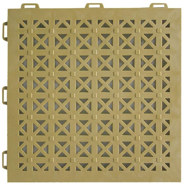 PVC StayLock Outdoor Deck Floor Tiles - 5 Colors