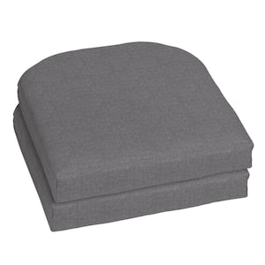 18 x 18 Sunbrella Cast Slate Outdoor Chair Cushion (2-Pack)