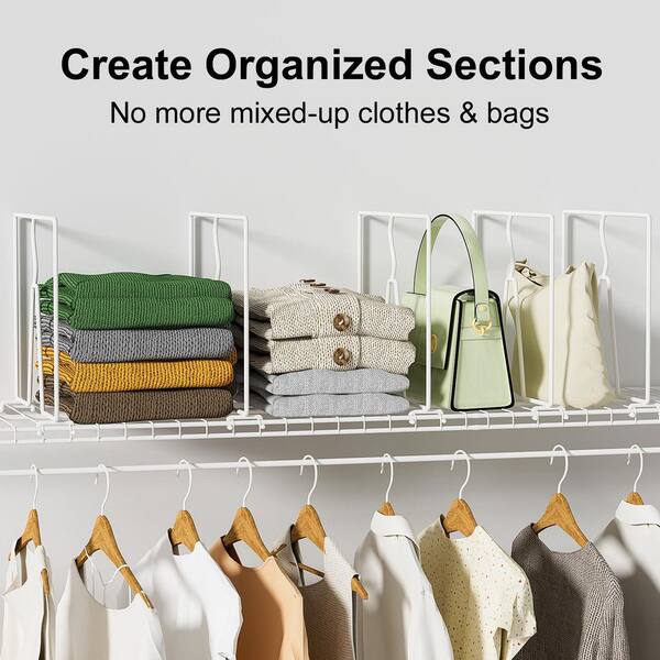 8-Pack Clear Acrylic Shelf Dividers – Organize Closet, Pantry, Or Cabinet Shelves