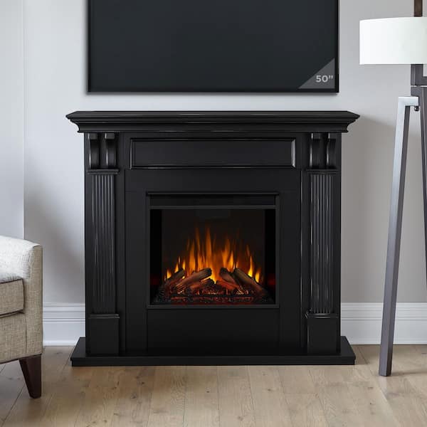 Real Flame Ashley 48 in. Electric Fireplace in Blackwash 7100E-BW