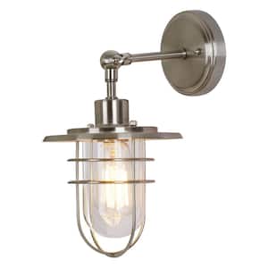 1-Light Brushed Nickel Wall Sconce