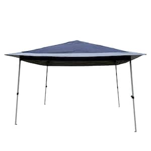 12 ft. W x 12 ft. D x 6.7 ft. H Steel Frame Navy Blue Outdoor Patio Pop-Up Gazebo Tent with Storage Bag
