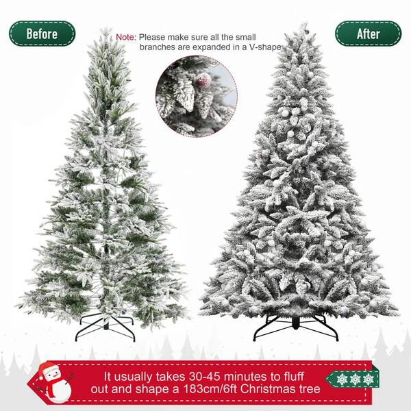 LATTOY 7.5 ft. Feel Real Downswept Douglas Fir Hinged Artificial