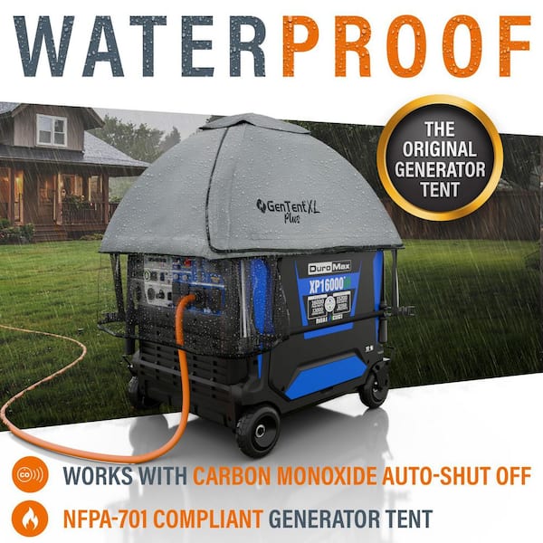 GenTent XL Inverter Kit Generator Tent Running Cover in Grey with