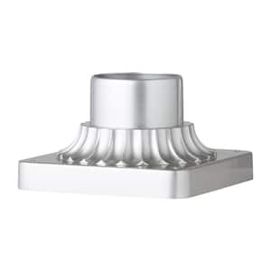 3 in. Painted Brushed Steel Outdoor Die-Cast Aluminum Pier Mount Base