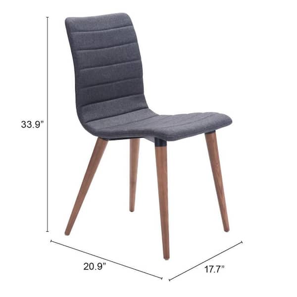 HomeRoots Tufted Gray And Brown Upholstered Fabric Side Chair (Set Of 2)