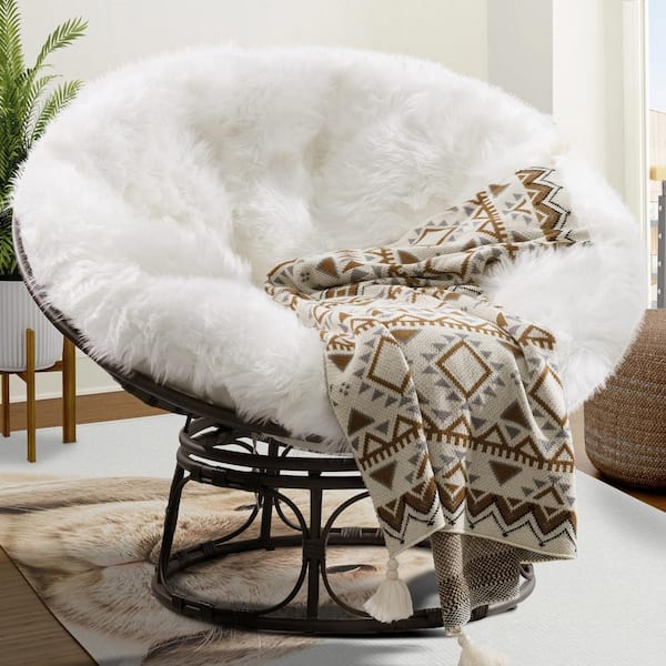 Fluffy papasan clearance chair