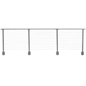 16 ft. Deck Cable Railing, 42 in. Face Mount in Grey