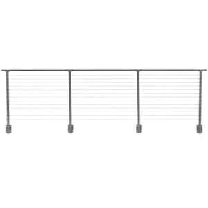 18 ft. Deck Cable Railing, 42 in. Face Mount, Grey