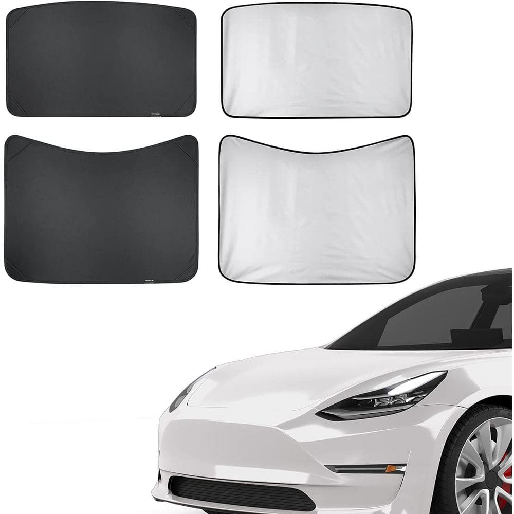LECTRON Roof and Rear Sunshade Set for Tesla Model 3 - Double Layer Car  Window Shade in Black (1 Pack) TslaSunroofShadeUS - The Home Depot