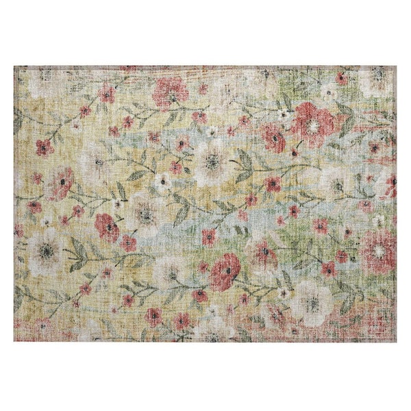 Chantille Machine Washable Indoor/Outdoor Abstract ACN2403 Tan 2 ft. x 3 ft. Accent Rug