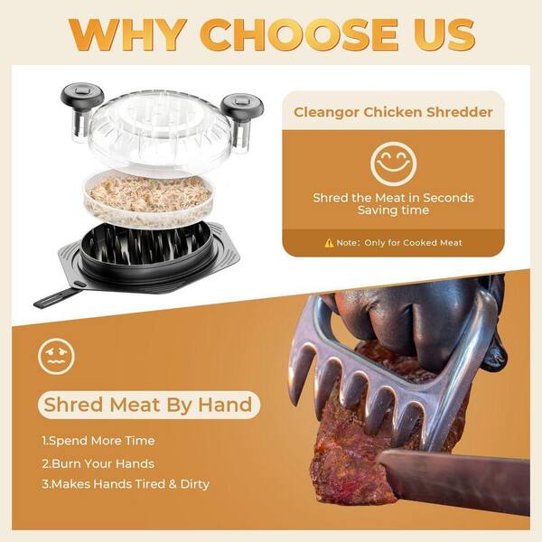Lynzavix Large Chicken Shredder with Ergonomic Handle Non-Slip