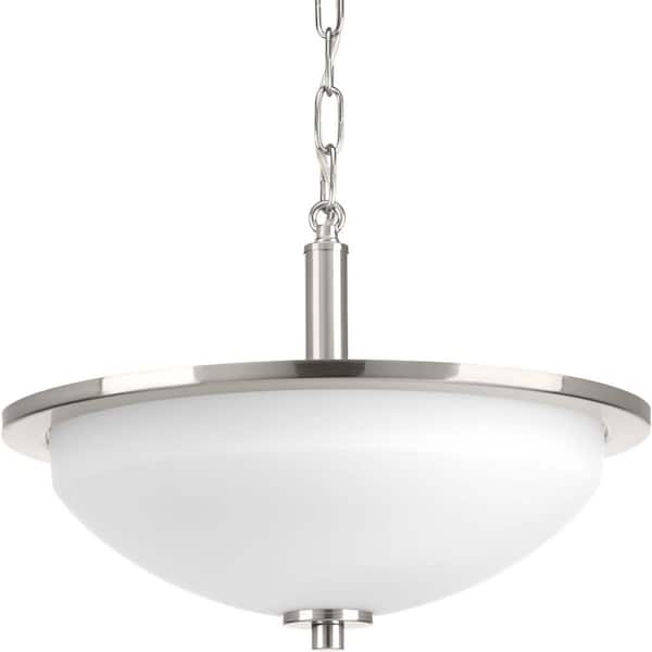 Progress Lighting Replay 2-Light Brushed Nickel Semi-Flush Mount