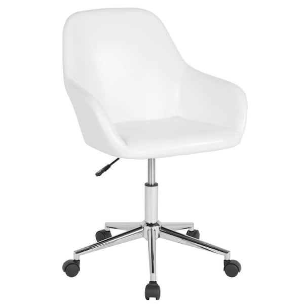 Carnegy Avenue White Leather Office/Desk Chair