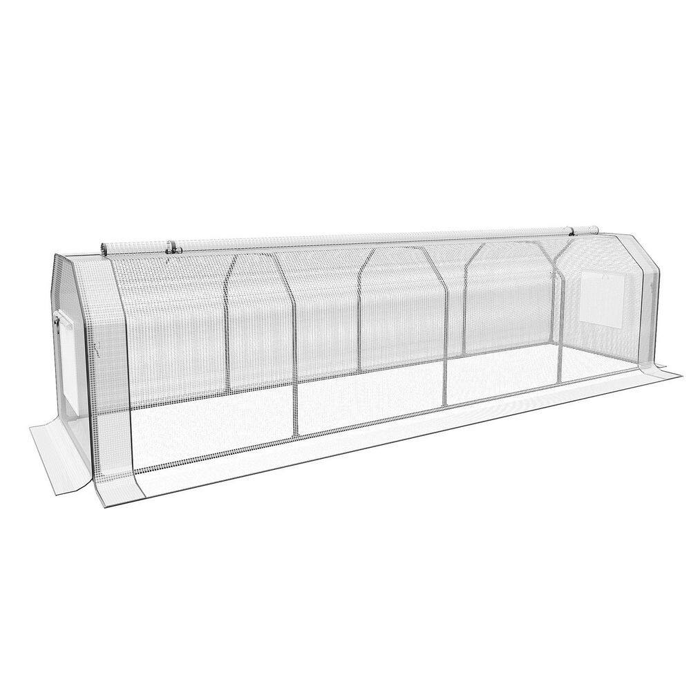 36in. H x 36in. D x 108in. W Mini Barn-Style Portable Greenhouse w/ Roll-Up Zipper Doors, Double-Layer PE and Mesh Cover price history on PriceWatchPro