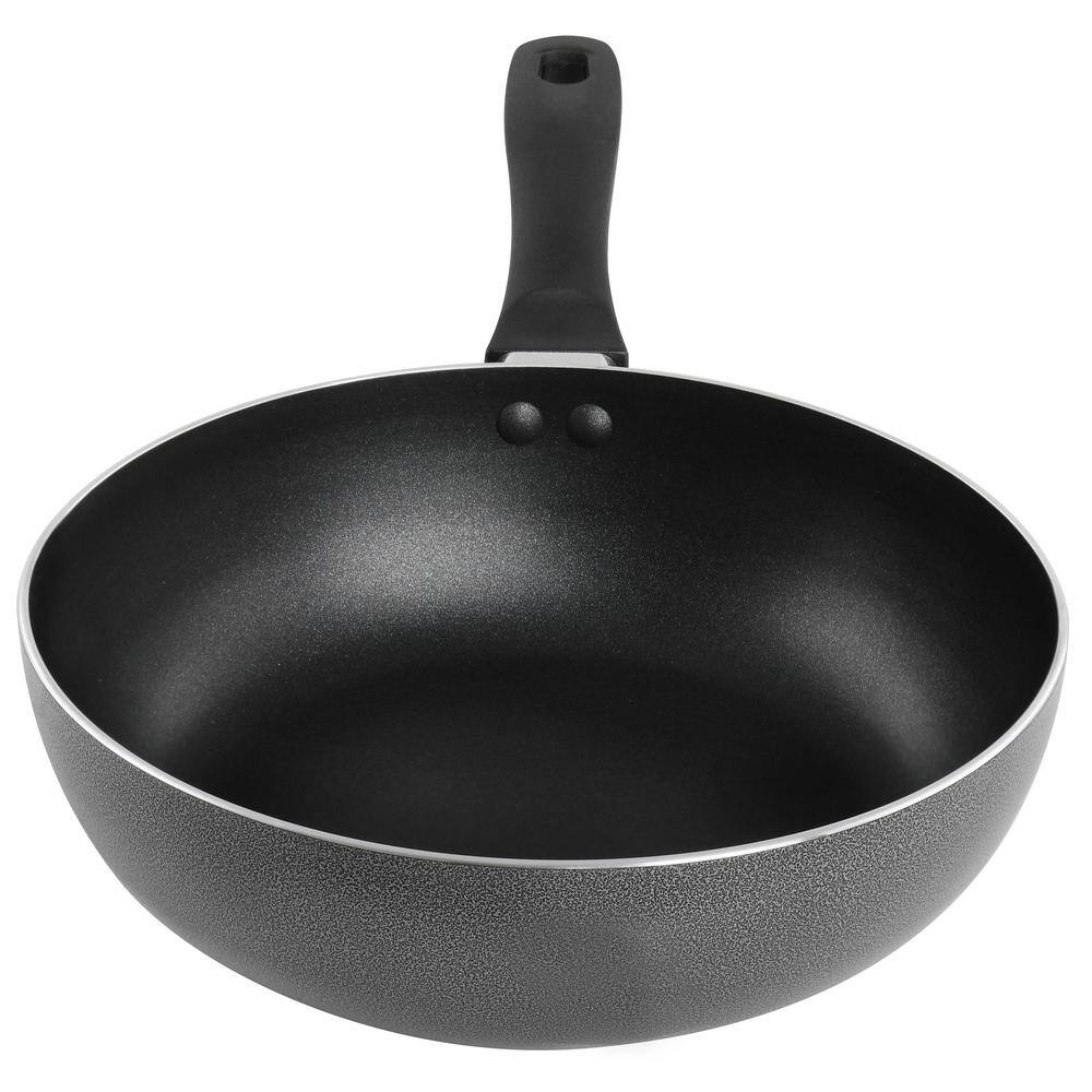 Granite Grey 9.5 Inch Non Stick Aluminum Wok with Lid