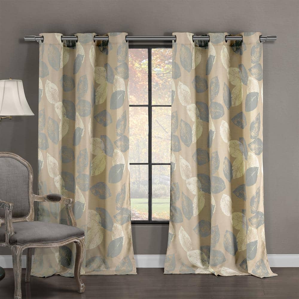 Milzie 40 in. W x 84 in. L Polyester Window Panel in Grey
