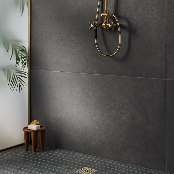 Ivy Hill Tile Urbane Charcoal Gray 23.62 in. x 47.24 in