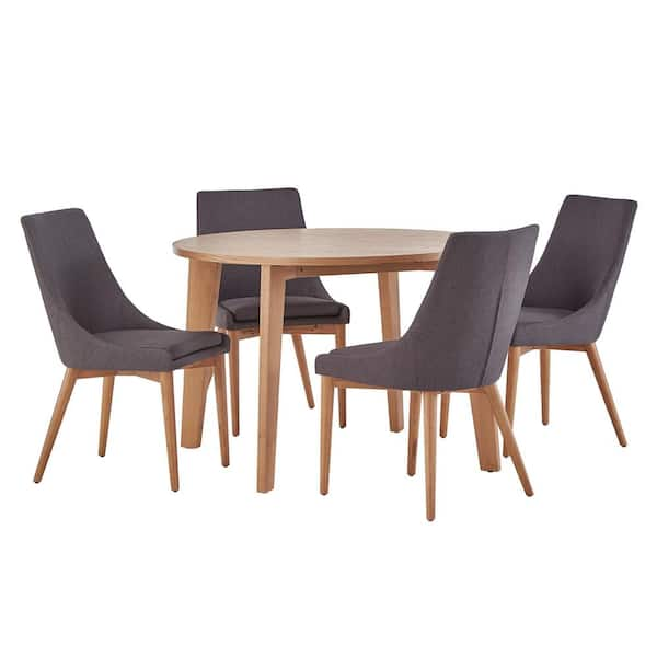 HomeSullivan Nobleton 5-Piece Dark Grey Dining Set