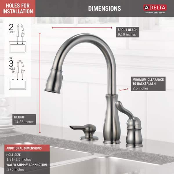 Delta 978-RBWE-DST Leland Single Handle Water Efficient Pull-Down Kitchen  Faucet Venetian Bronze by DELTA FAUCET 並行輸入品