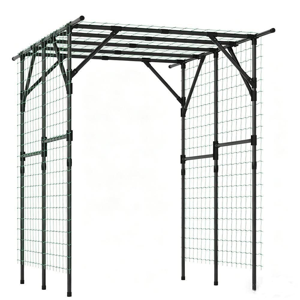 Large Garden Arch Trellis for Climbing Plants, Outdoor Grape Vine Support Archway, Black price history on PriceWatchPro