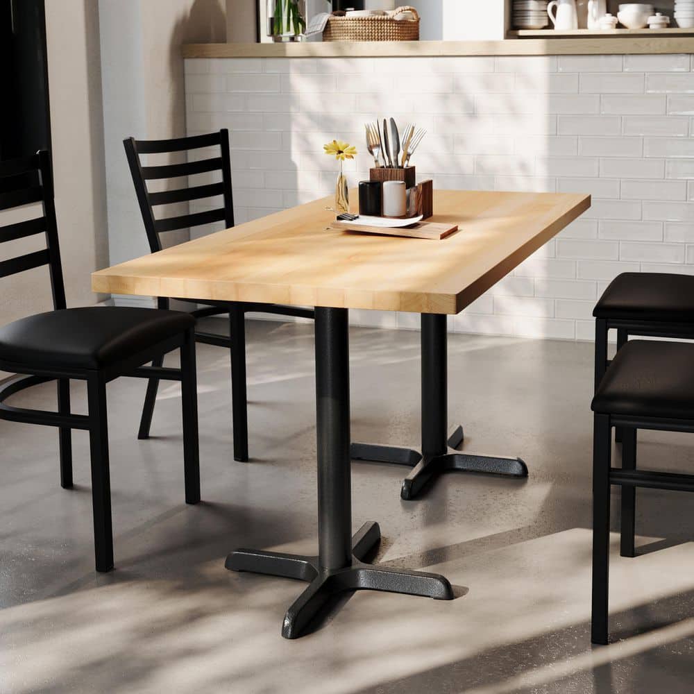 Carnegy Avenue Bennett Contemporary Natural Top/Black Base Wood 30