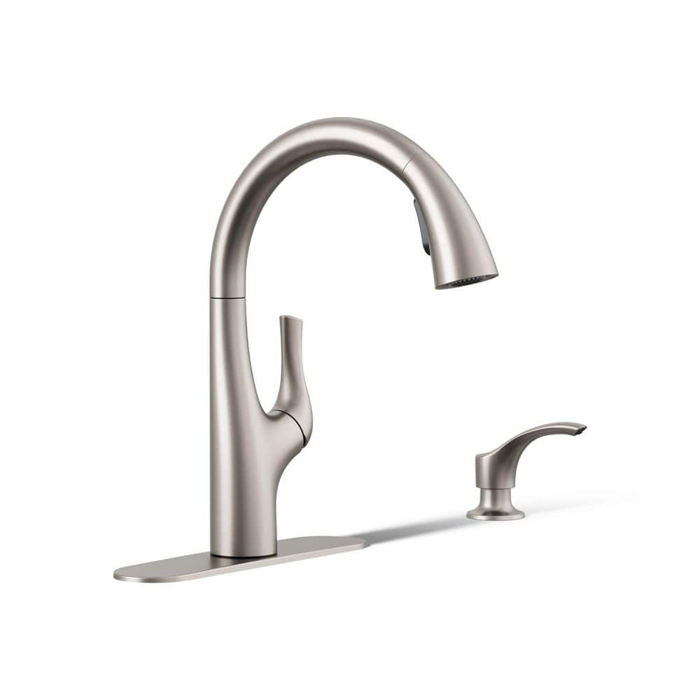 KOHLER Avi Single-Handle Pull Out Sprayer Kitchen Faucet in