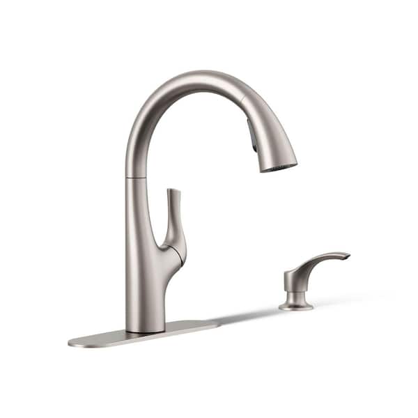 KOHLER Avi Single-Handle Pull Out Sprayer Kitchen Faucet in