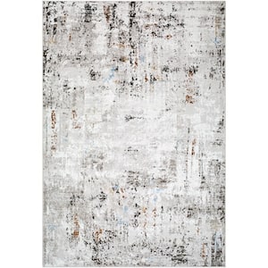 Mood White/Taupe Abstract 5 ft. x 7 ft. Indoor Area Rug