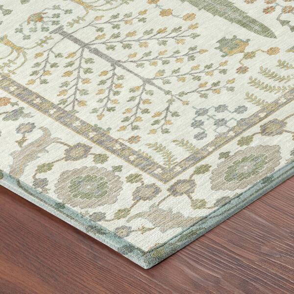 Chantille Machine Washable Indoor/Outdoor Abstract ACN2819 Ivory 10 ft. x 14 ft. Area Rug