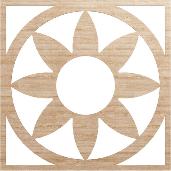 Ekena Millwork 0.375 in. x 40 in. x 40 in. Wood Medallion Moulding