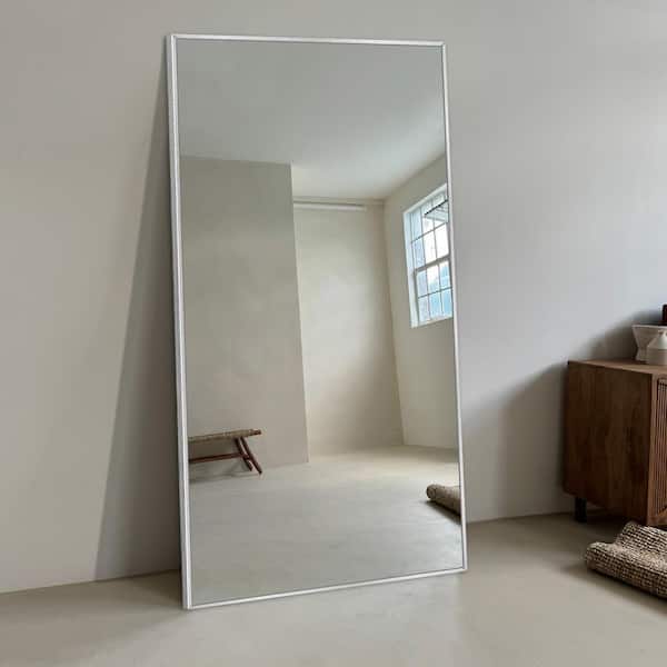 Sxiawe 32 in. W x 71.1 in. H Oversized Silver Metal Frame