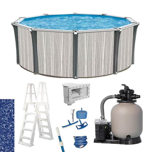 AQUARIAN Atwood 18 ft. Round x 52 in. D Hard Side Pool Package