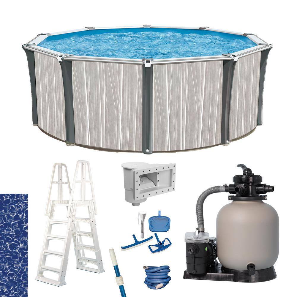 AQUARIAN Atwood 18 ft. round x 52 in. D Hard Side Pool THDALIZ1852HD5 - The  Home Depot