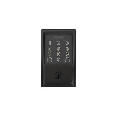 Century Encode Smart Wifi Door Lock with Alarm in Matte Black