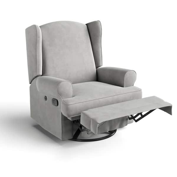 Storkcraft Serenity Steel Wingback Upholstered Recline