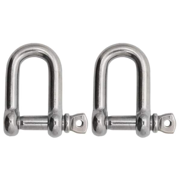 Extreme Max BoatTector Stainless Steel D Shackle - 2-Pack