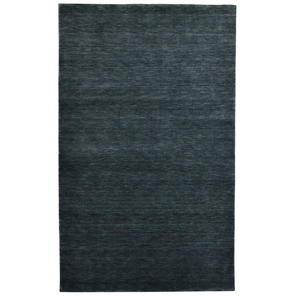 10 ft. x 14 ft. Dark Gray Wool Hand Woven Area Rug