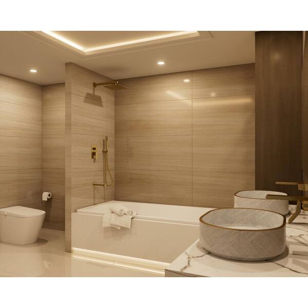 CRANACH Crozet 3-Spray Wall Mount Tub and Handheld Shower Head