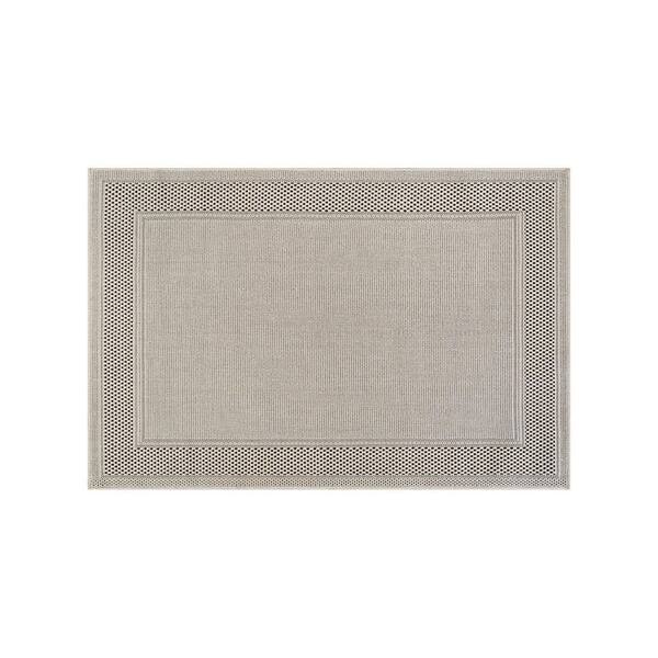 Coastal Beige 2 ft. x 3 ft. Bordered Washable Easy Jute Modern Indoor Outdoor Area Rug