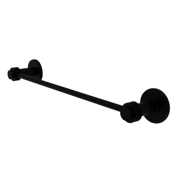 Allied Brass Mercury Collection 18 in. Wall Mounted Towel Bar with Dotted Accent in Matte Black
