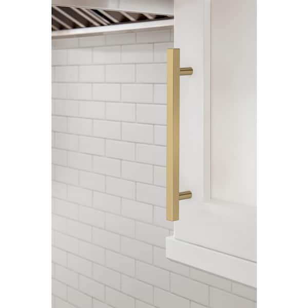 10-Pack Bar Pulls Square 6 5/16 in.  160mm  Modern Champagne Bronze Bar Cabinet Pulls