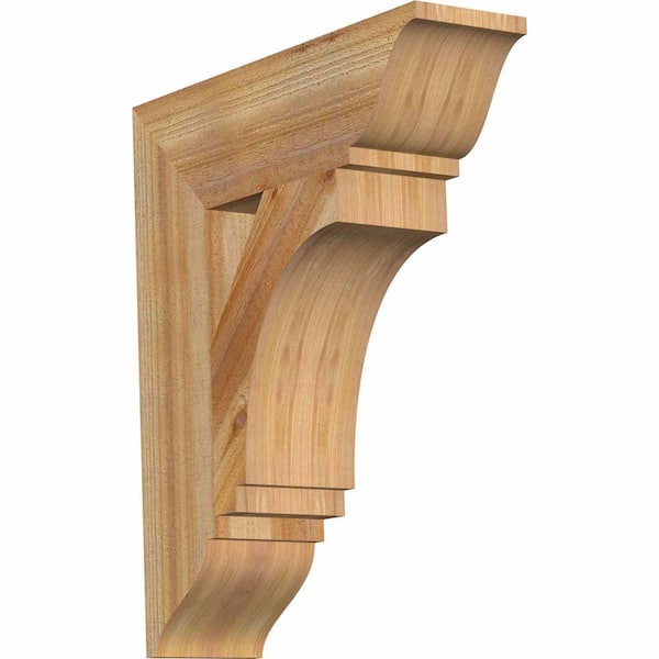 Ekena Millwork 6 in. x 26 in. x 22 in. Western Red Cedar Imperial Traditional Rough Sawn Bracket