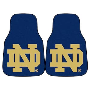 Notre Dame University 18 in. x 27 in. 2-Piece Carpeted Car Mat Set